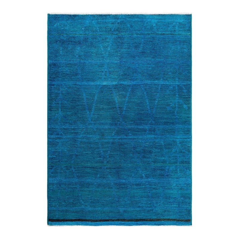 Contemporary Overdyed Wool Hand Knotted Area Rug - 6' 3" x 8' 10"