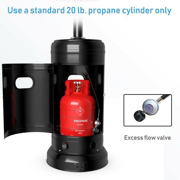 Shop Gymax Outdoor Patio Heater Propane Standing Lp Gas Steel W