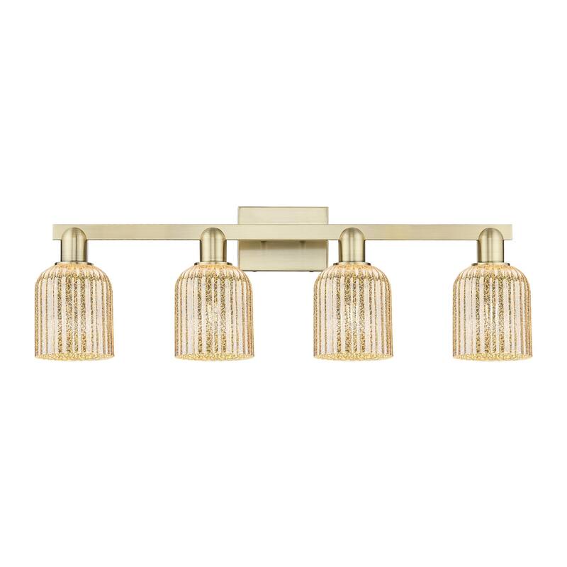 Innovations Lighting 716-4W-11-32 Bridal Veil Vanity Bridal Veil 4 - Antique Brass / Mercury