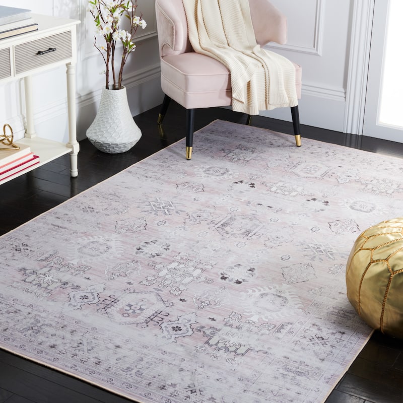 SAFAVIEH Tucson Machine Washable Slip Resistant Dorcas Oriental Medallion