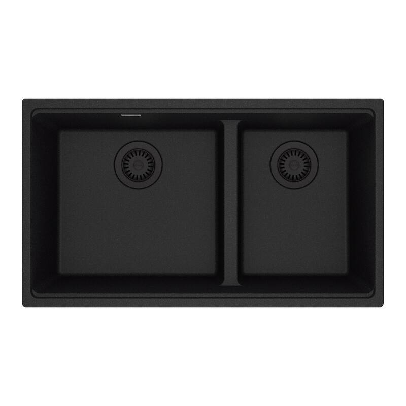 Franke MAG1601611LD Maris 31" Undermount Low Divide 60/40 Double Basin - Onyx