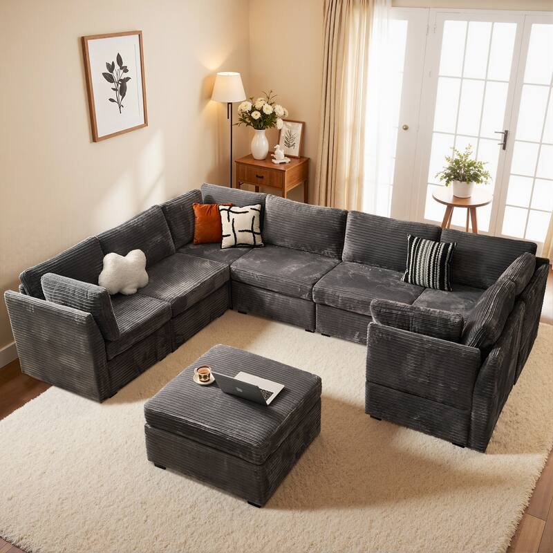 OVIOS Elegant L-Shaped Sofa