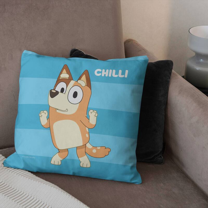 Bluey Roll Call Chilli 18 Inch Throw Pillow