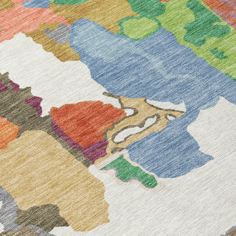 HomeRoots Abstract Transitional Rectangle Outdoor Rug