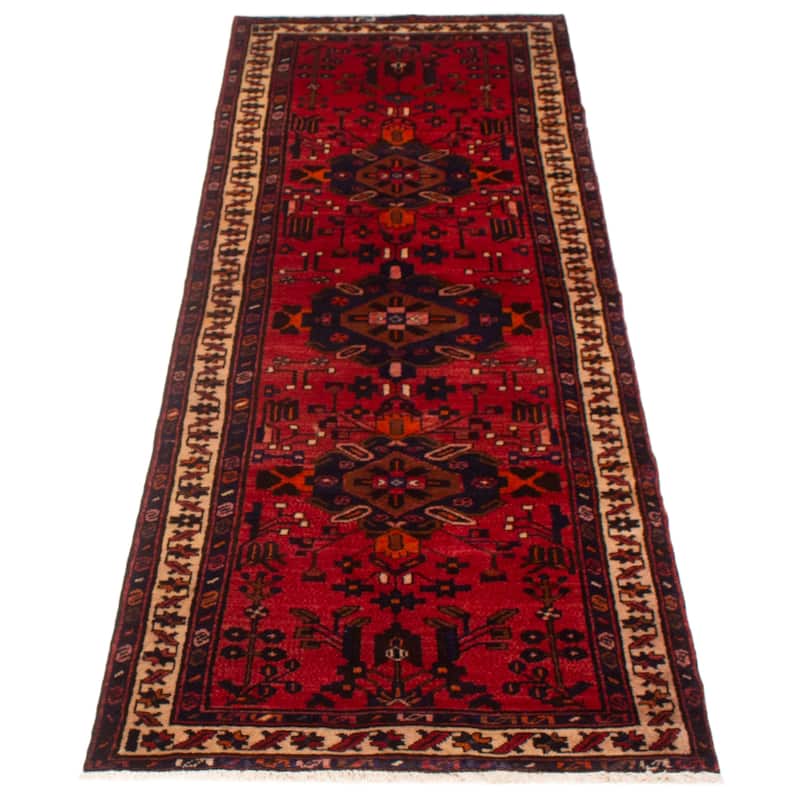 ECARPETGALLERY Hand-knotted Anadol Red Wool Rug - 3'3 x 10'0