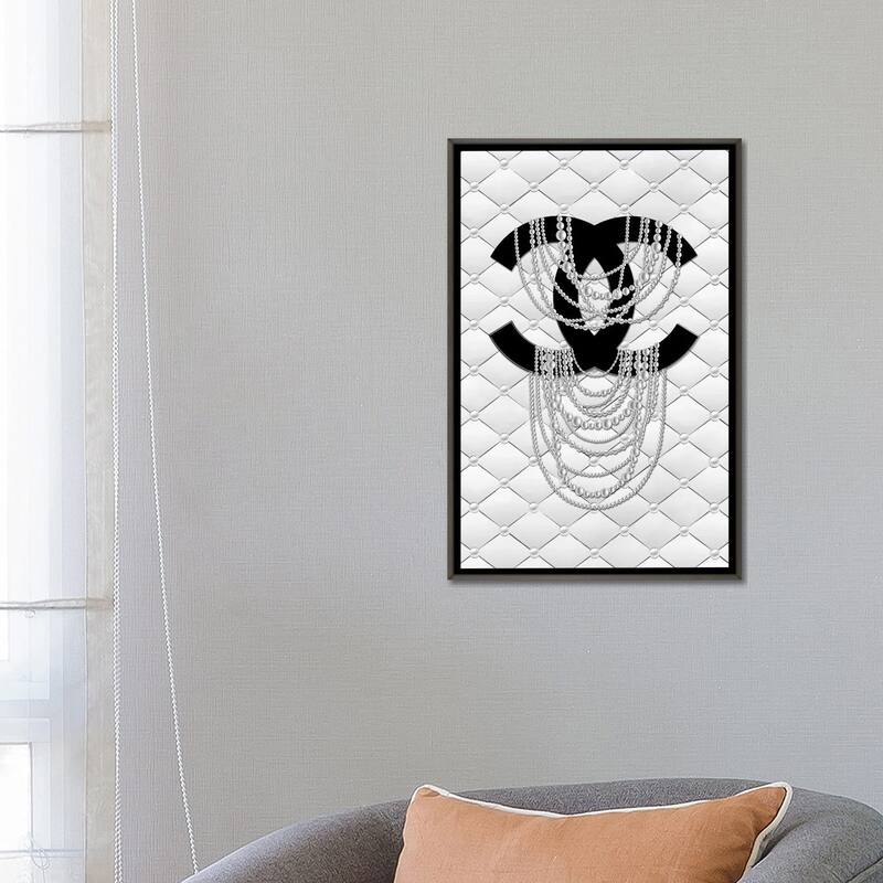 iCanvas "Quilt Pearls" by Martina Pavlova Framed