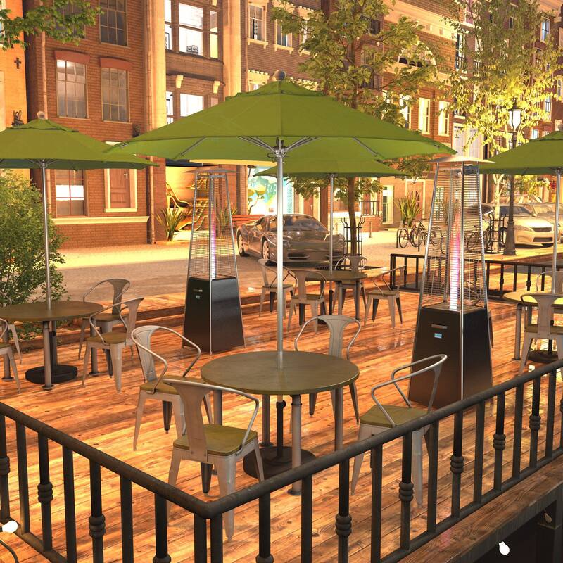 California Umbrella 7.5' Rd. Aluminum Frame, Fiberglass Rib Market Umbrella, Push Open,Anodized Silver Finish, Pacifica Fabric