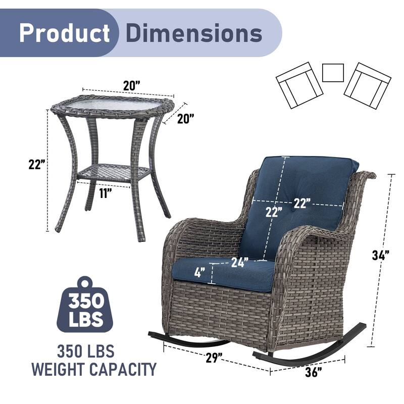 Outdoor Rocking Chair Rattan Rocker Chairs