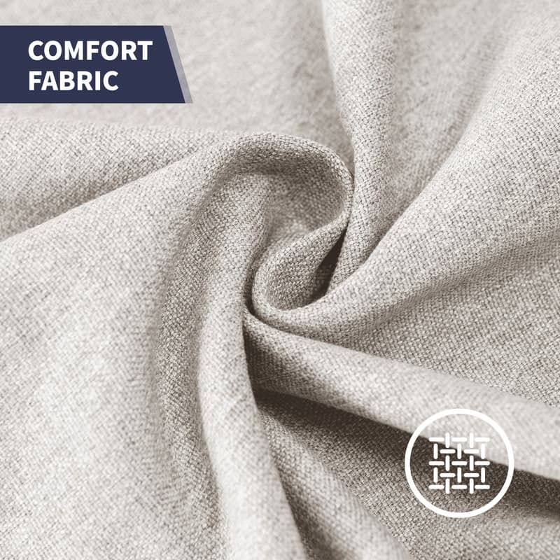 Mixoy 2 Piece Living Room Sofa Set with Rivet Design,Linen 3-Seater Sofa Couch,Loveseat Sofa/Single Sofa Chair