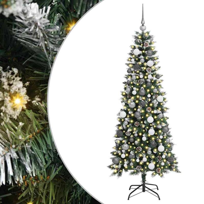 vidaXL Artificial Christmas Tree White 59.1" PVC