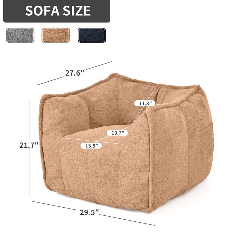 Teddy Fleece Single Bean Bag Chair