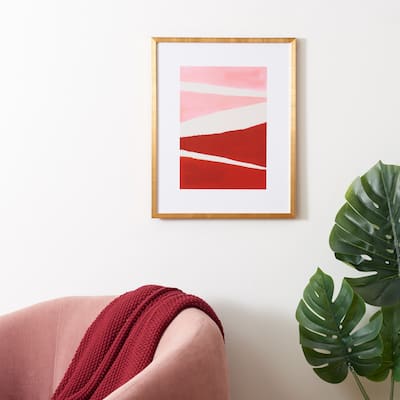SAFAVIEH Chieko Paint The Town Pink 16 x 20-inch Framed Wall Art