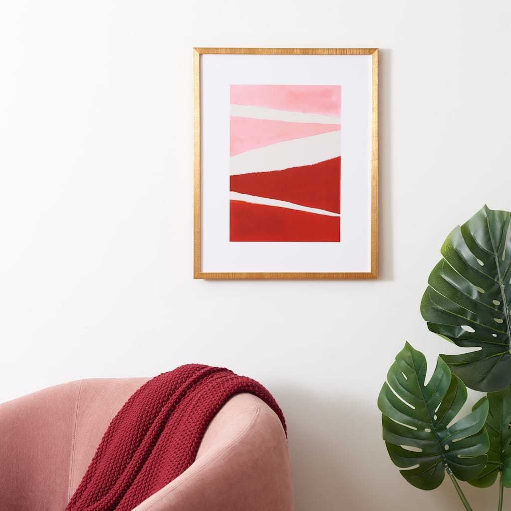 SAFAVIEH Chieko Paint The Town Pink 16 x 20-inch Framed Wall Art