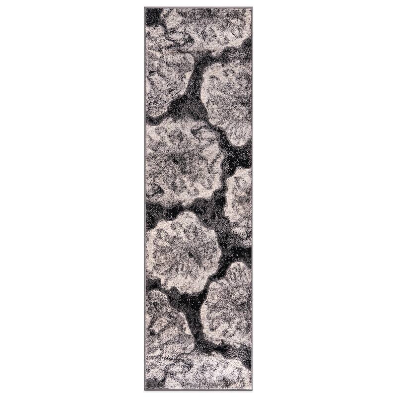 World Rug Gallery Contemporary Floral Design Black Area Rug