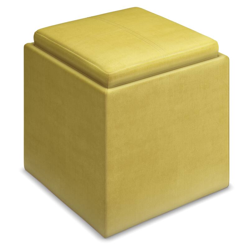 Cube Storage Ottoman with Tray