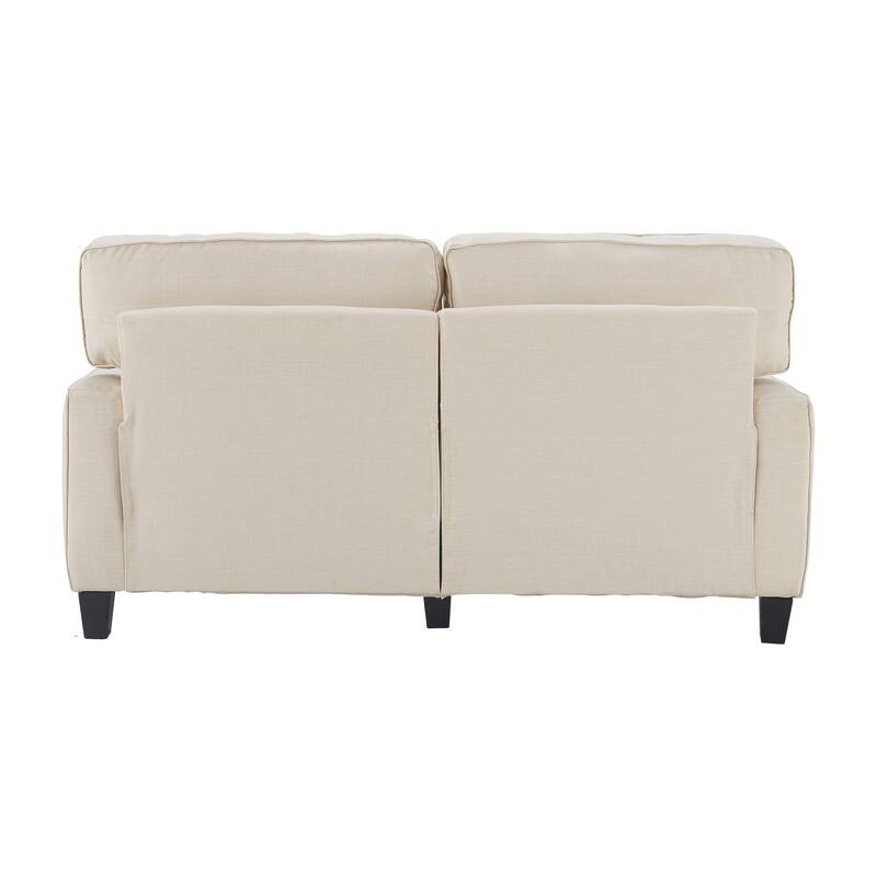 Serta Palisades Upholstered 61" Sofas for Living Room Modern Design Couch, Straight Arms, Tool-Free Assembly