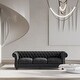 preview thumbnail 1 of 17, Farhart Tufted 3 Seater Sofa by Christopher Knight Home Black Textured Tweed/Matte Black