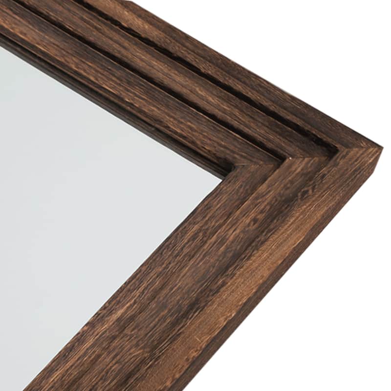 Wooden Frame Ladder-Style Wall Mirror - 71*31