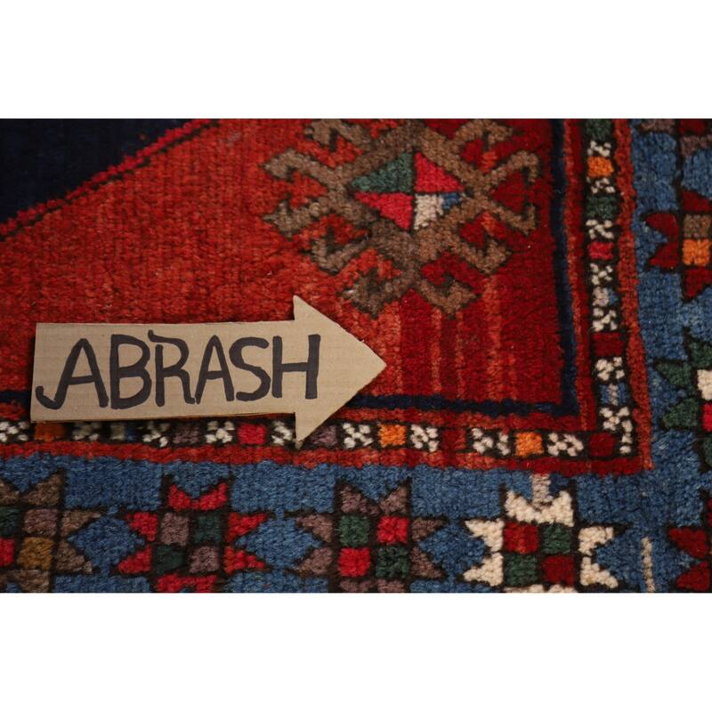 Hand Knotted Oriental 100% Wool Carpet Traditional Tribal Red Kazak Area Rug - 7' 6'' X 4' 2''