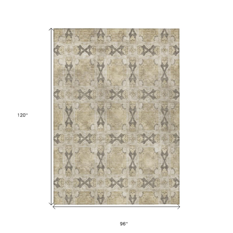 Pax Graceful Floral Weather Resistant Blended Style Runner Outdoor Rug