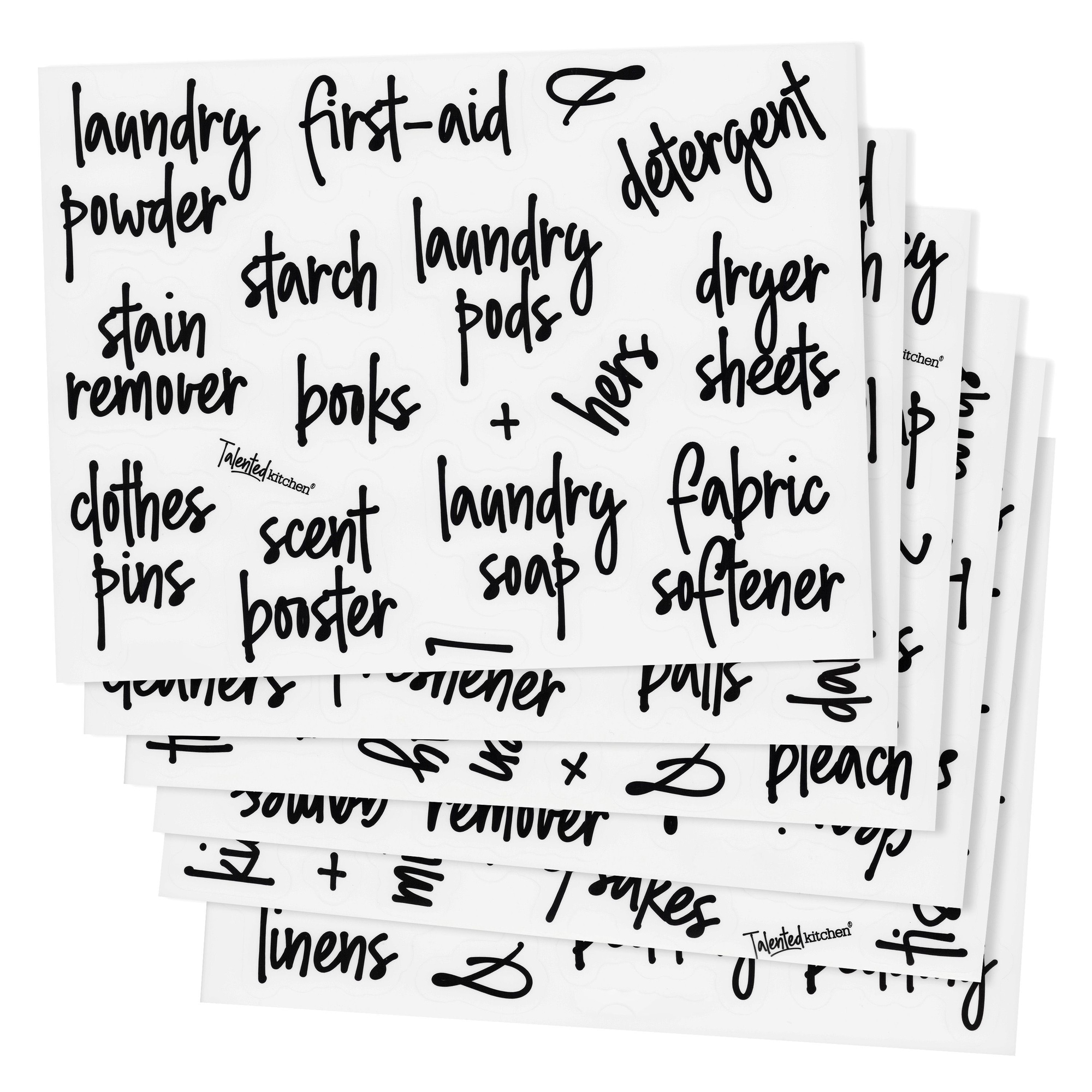 36 X Conteporary Design Cleaning Sticky Labels - Printed Stickers For Kitchen Storage And - View #4
