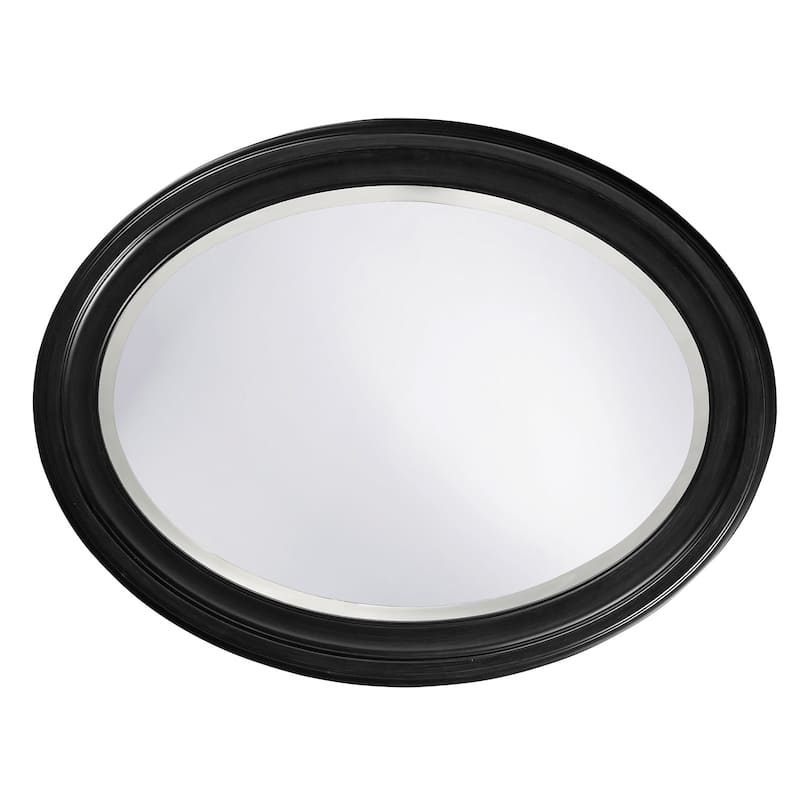 Allan Andrews George Oval Matte Black Wall Mirror