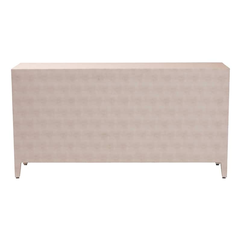 Nira Faux Shagreen Sideboard - Contemporary 3-Door Buffet Storage Cabinet with Sleek Handles for Dining Room or Living Room