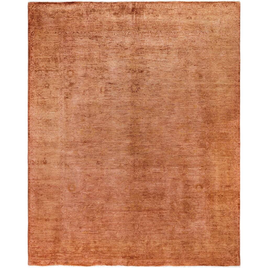 Overdyed One-of-a-Kind Hand-Knotted Area Rug - Brown - 8' 1" x 9' 10"