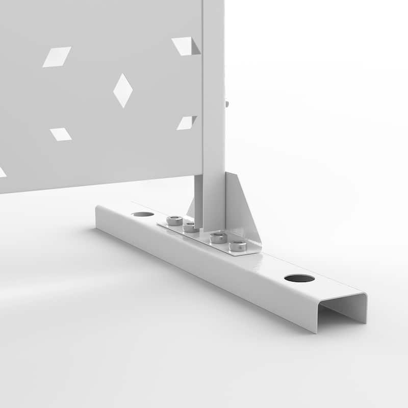 Metal Privacy Screen Wall Decoration Free Standing-6.3 ft. H X 4 ft. W