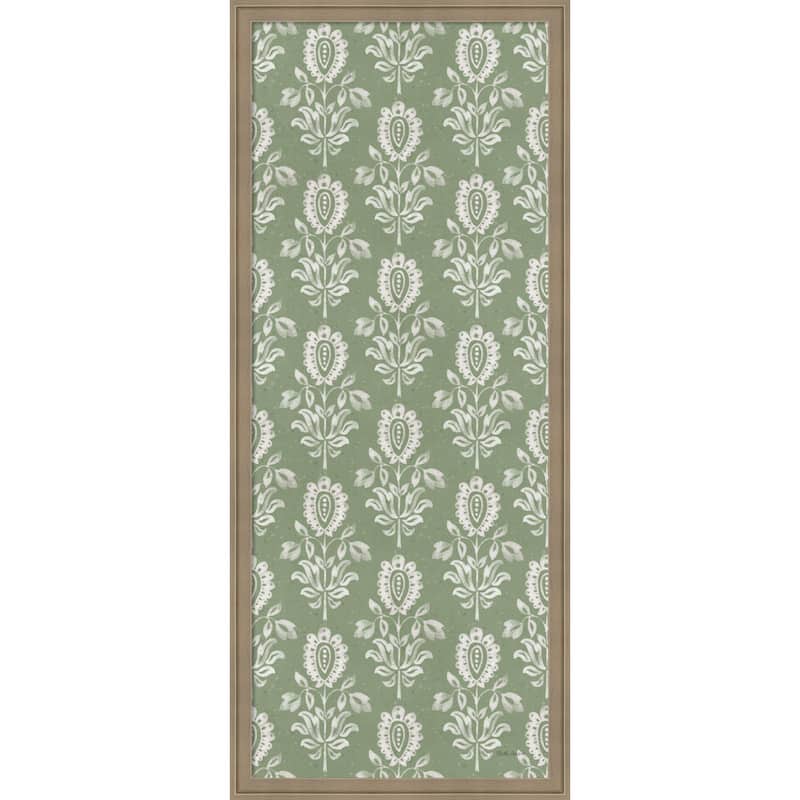 Amanti Art Framed Fabric Pinboard Floral Focus Pattern VH Panel by Beth Grove Printed Bulletin Board - Board Size 16 x 40