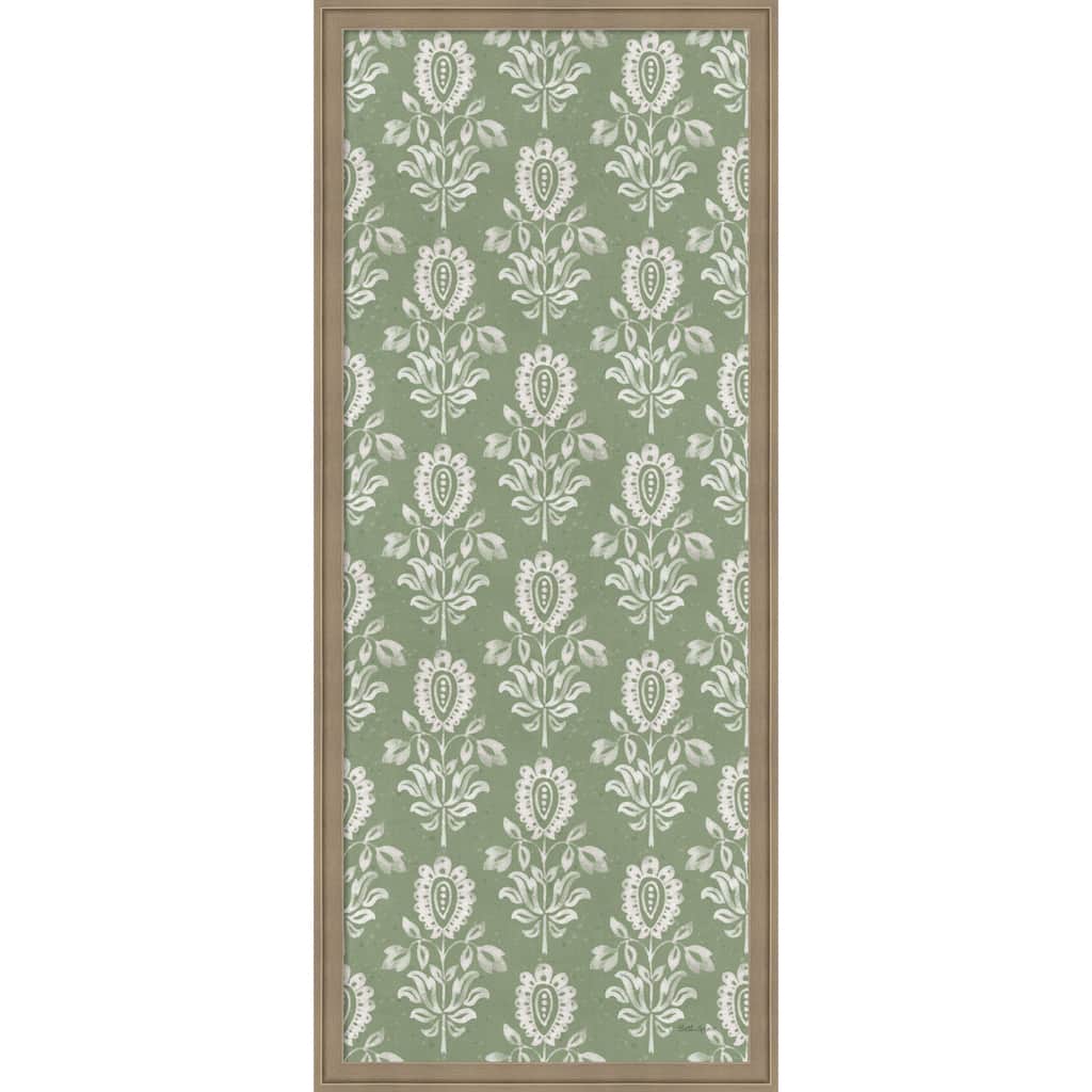 Amanti Art Framed Fabric Pinboard Floral Focus Pattern VH Panel by Beth Grove Printed Bulletin Board - Board Size 16 x 40