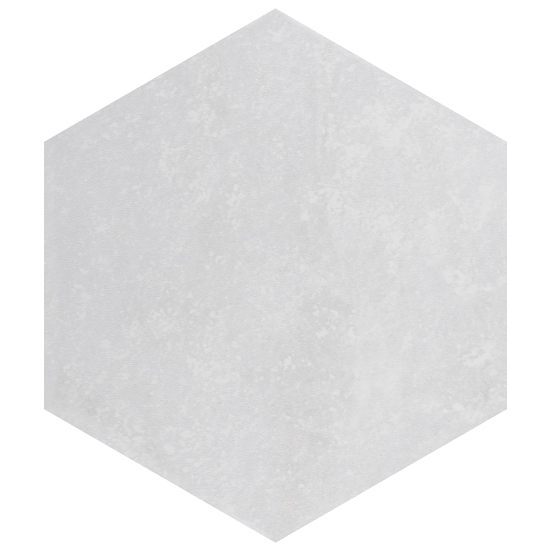Merola Tile Mazzo Hex White 8-1/2" x 9-3/4" Porcelain Floor and Wall Tile