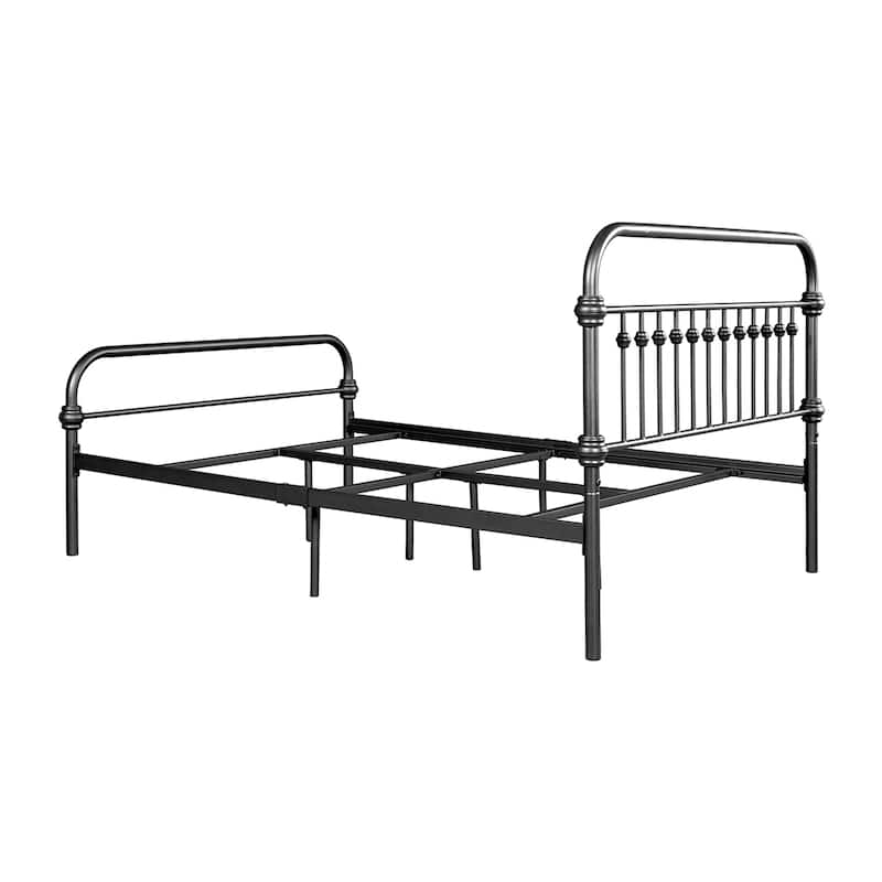 Full Size Superior Quality Metal Panel Bed Frame, Box Spring Needed, Black On Sale Bed Bath