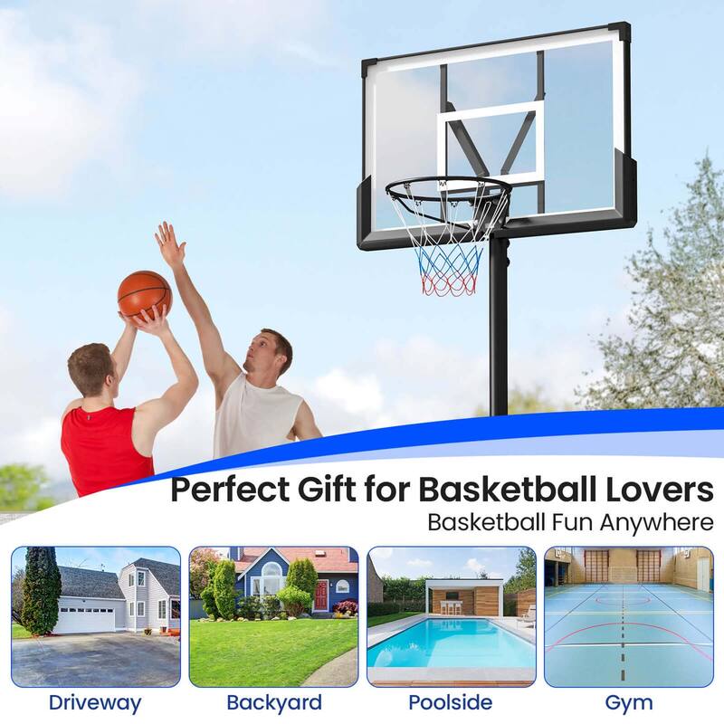 Basketball Hoop Outdoor Height Adjustable Basketball Goal System