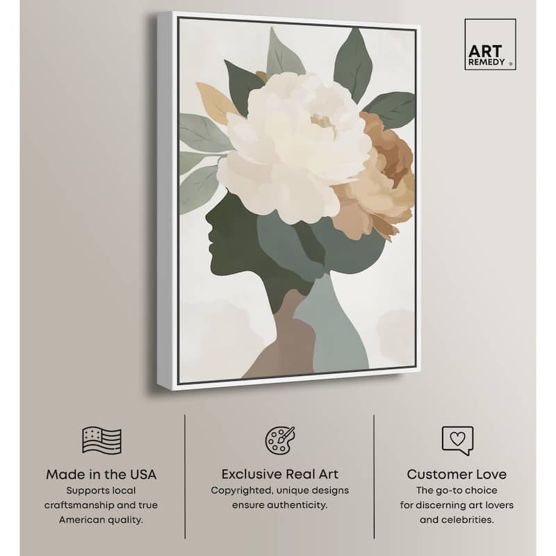 Floral Headpiece I Canvas by Art Remedy