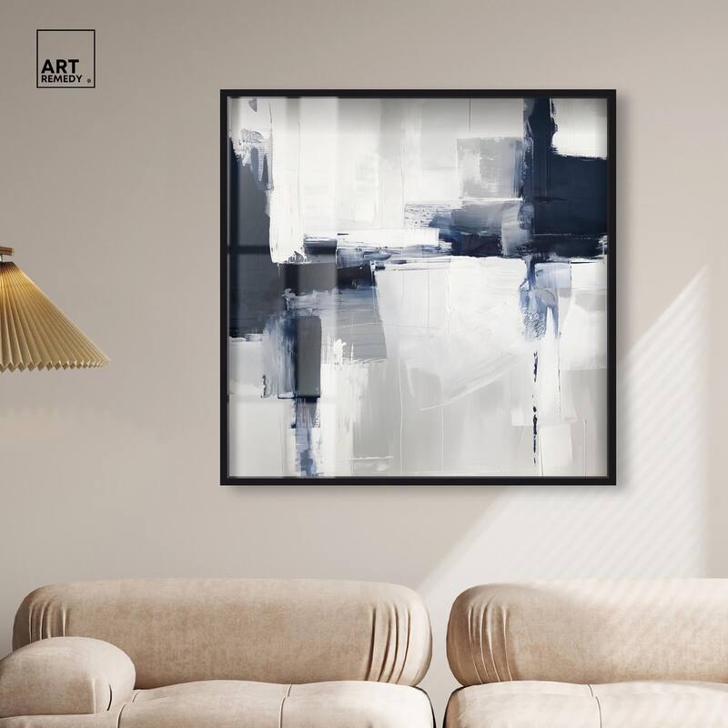 Porcelain Blue on White II Shadowbox by Art Remedy