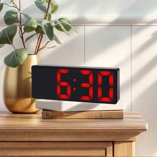 Large Digital Alarm Clock Big Numbers for Seniors Impaired, 3 level Brightness 6.3"Lx1"Wx2.4"H - 6.3 x 2.4 x 1 inch