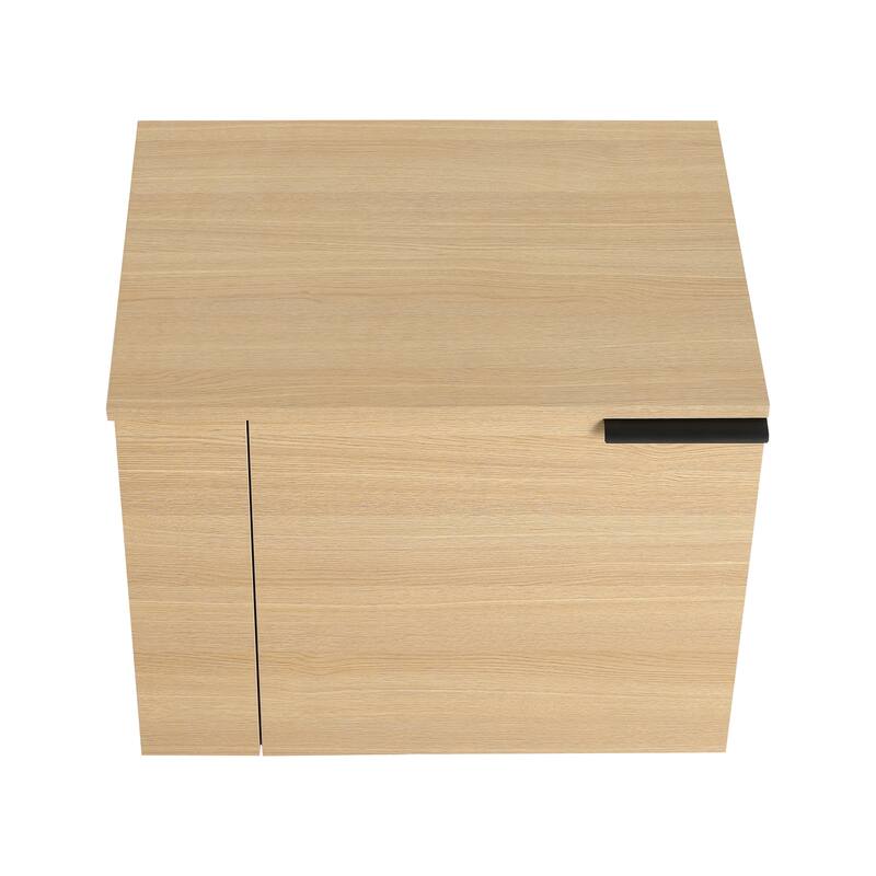24" Oak Bathroom Vanity Cabinet with Generous Storage, Soft-Close Doors, and Easy Assembly (Sink Not Included)