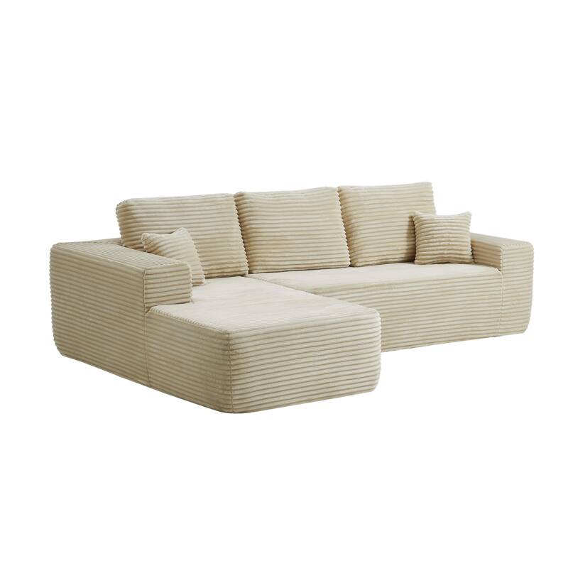 105" Cloud Sectional Couch with L-Shape Chaise,Modern Modular Sofa with Deep Seat, Upholstered Couches