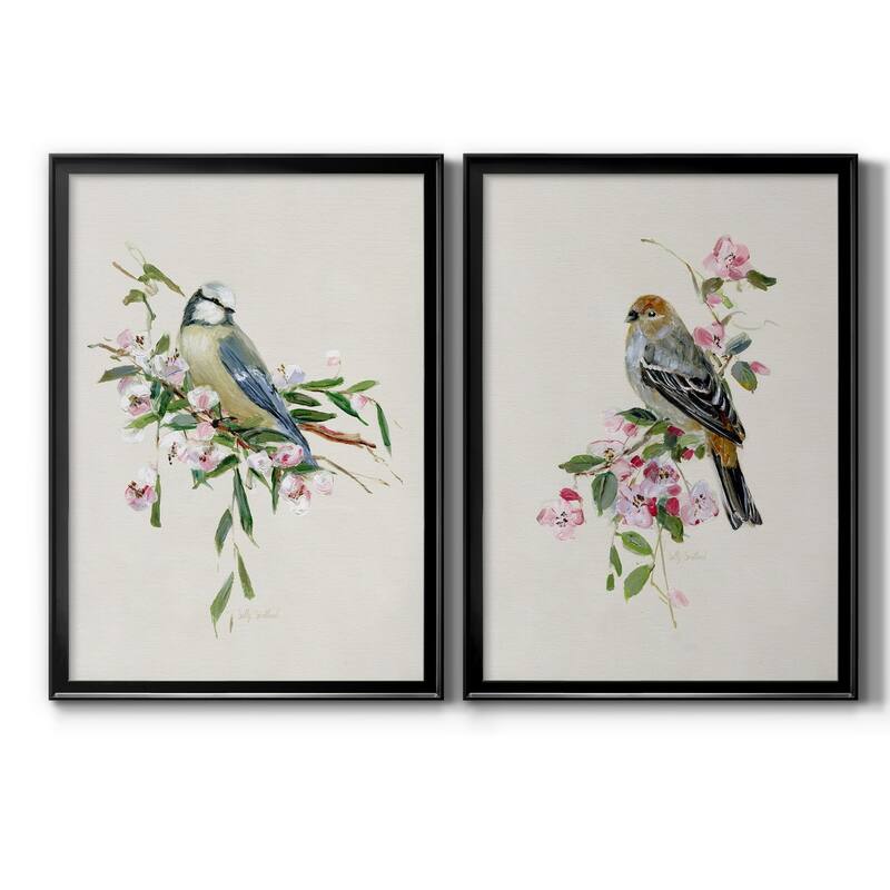 Spring Song Blue Bird Premium Framed Print - Ready to Hang - Multi-Color