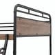 preview thumbnail 15 of 13, Full Size Metal Loft Bed with Desk, LED Light, and Charge Station