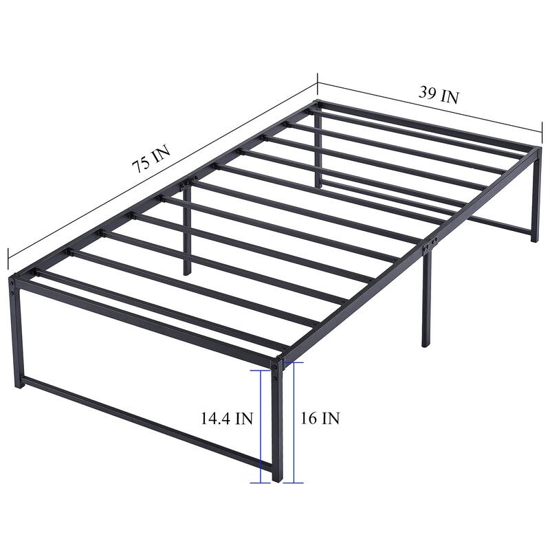 Javlergo 16 Inch Metal Platform Bed Frame