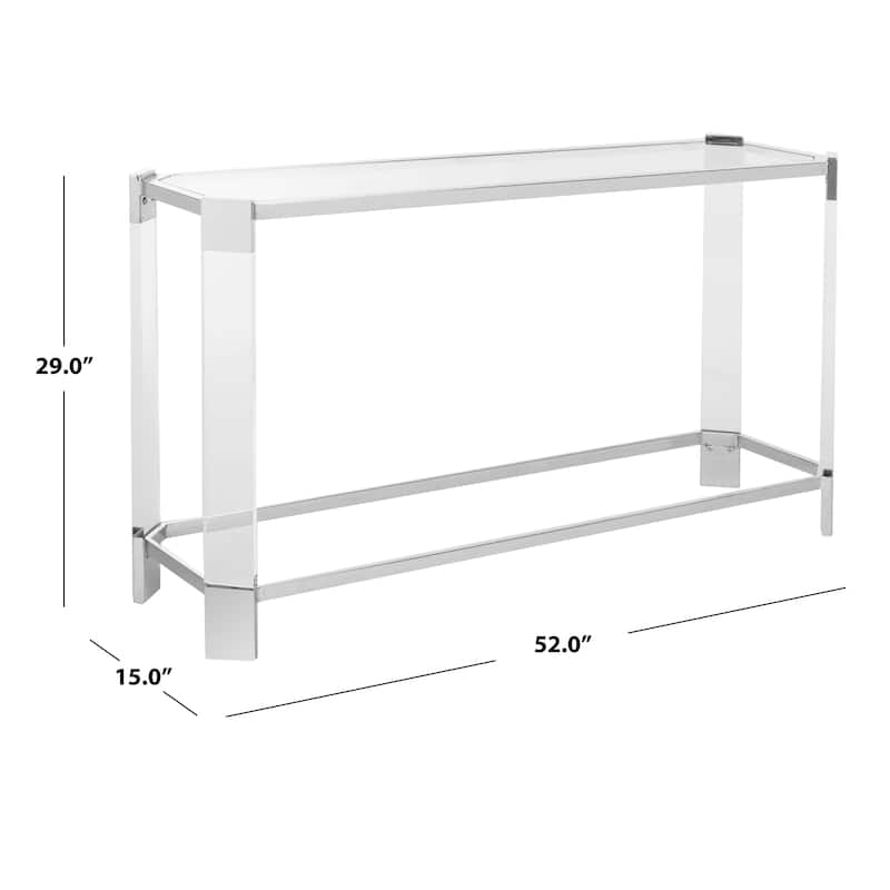 SAFAVIEH Couture Þorveig Acrylic Console Table - 52" W x 15" L x 29" H - 52Wx15Dx29H