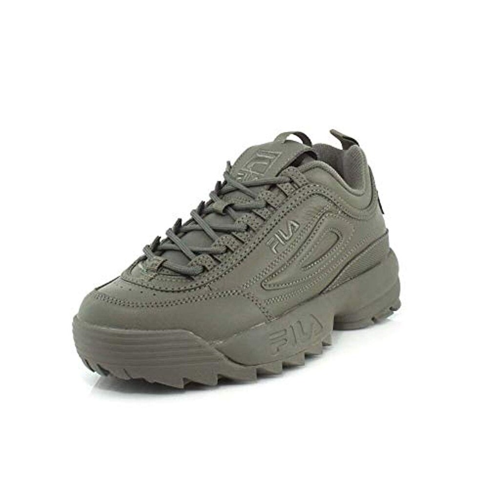 womens fila disruptor shearling athletic shoe green