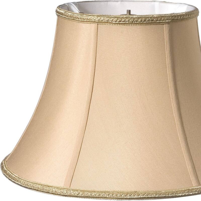 HomeRoots 20" Vintage Gold Slanted Bell Shantung Lampshade - 20