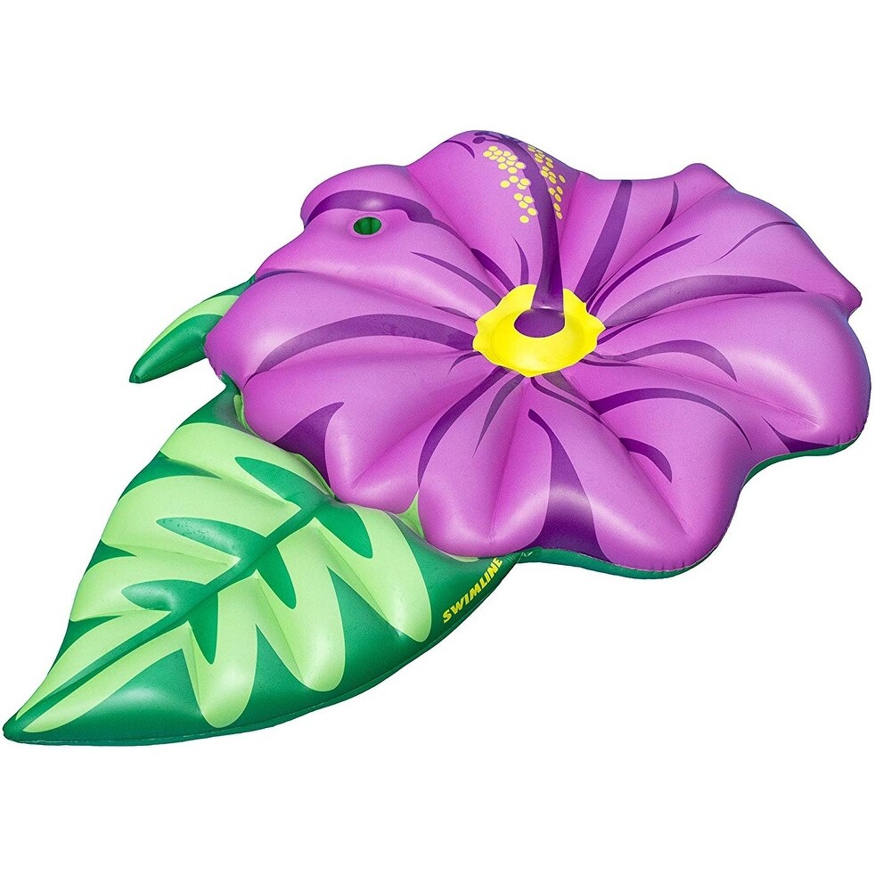 Shop Swimline 90540 Inflatable Flower Pool Float Green Pink