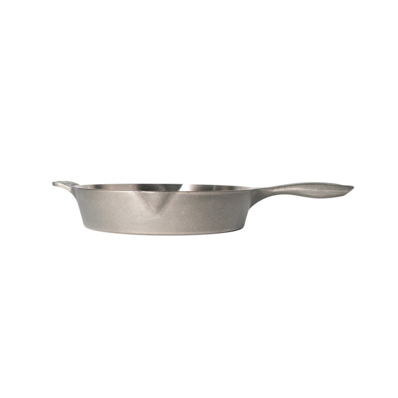 iLiving Seasoned Modern Heirloom Mirror Polished Cast Iron Skillet Pan 12" (2.7/3.7L)