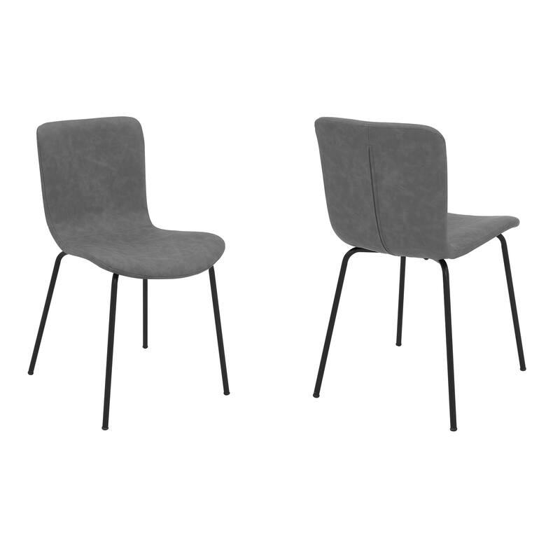 Gillian Modern Upholstered and Metal Dining Room Chairs - Set of 2