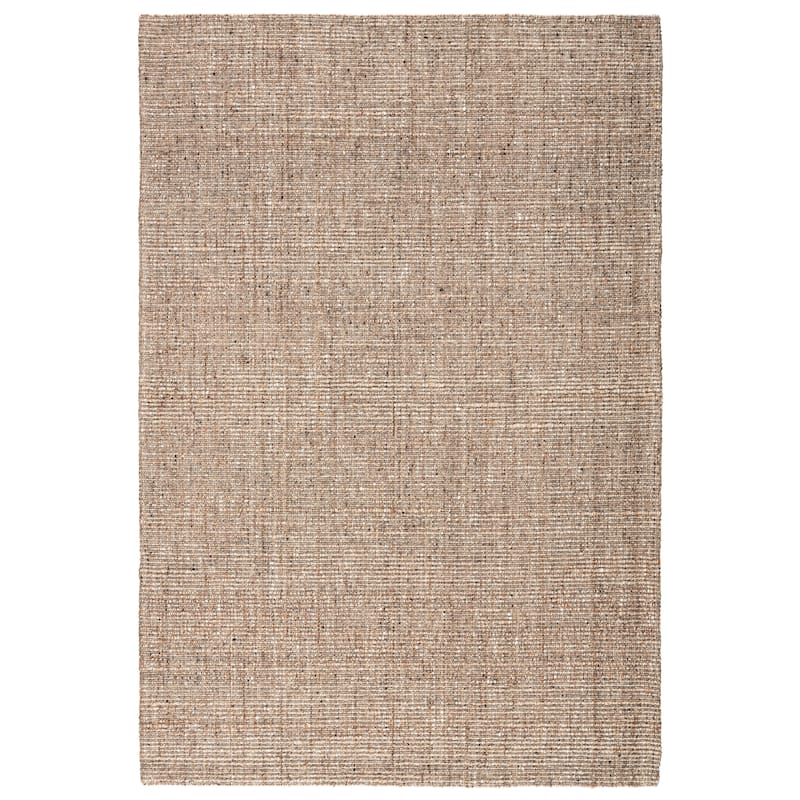 Porch & Den De Baca Natural Solid Wool-blend Area Rug - 5' x 8' - Tan/Black - Runner/Rectangle