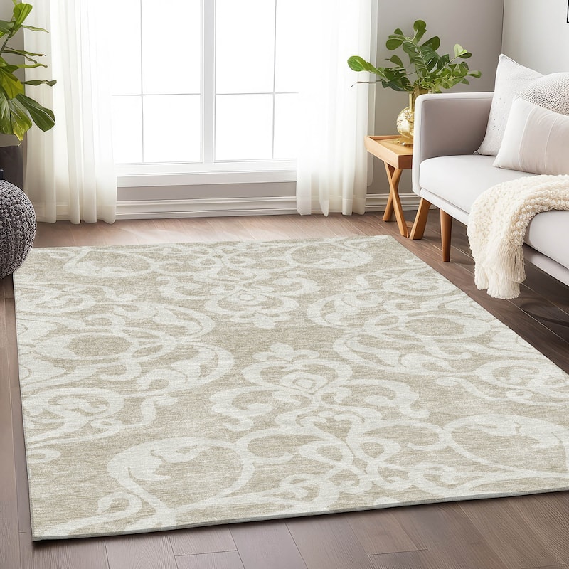 Premium Washable Super Soft Traditional Prince Mayfield Rug - Beige - 2'6" x 3'10"